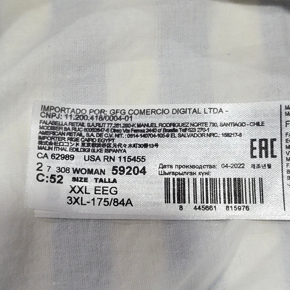 XXL Blue White Ruffle Stripes Mini Skirt Cottagecore Summer - Picture 7 of 7